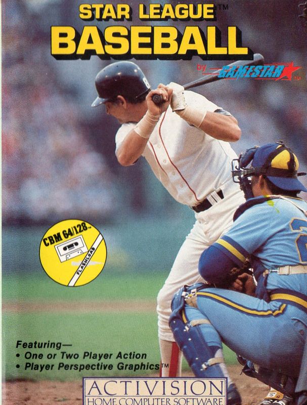 Star League Baseball box art for Commodore 64